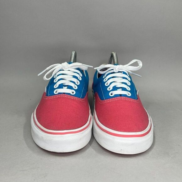 Vans Era Shoes Women's Size 9.5 Blue Pink Colorblock Low Lace Up Retro Sneakers - Picture 2 of 11